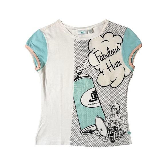 Tops - JLO "fabulous hair" graphic baby tee
